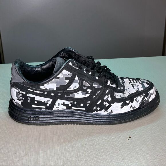 Nike Lunar Force 1 Digi NRG “Camo Black” size men’s 10.5. Nike 577659-001 - Picture 4 of 8